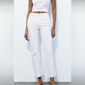 White Zara cropped jeans